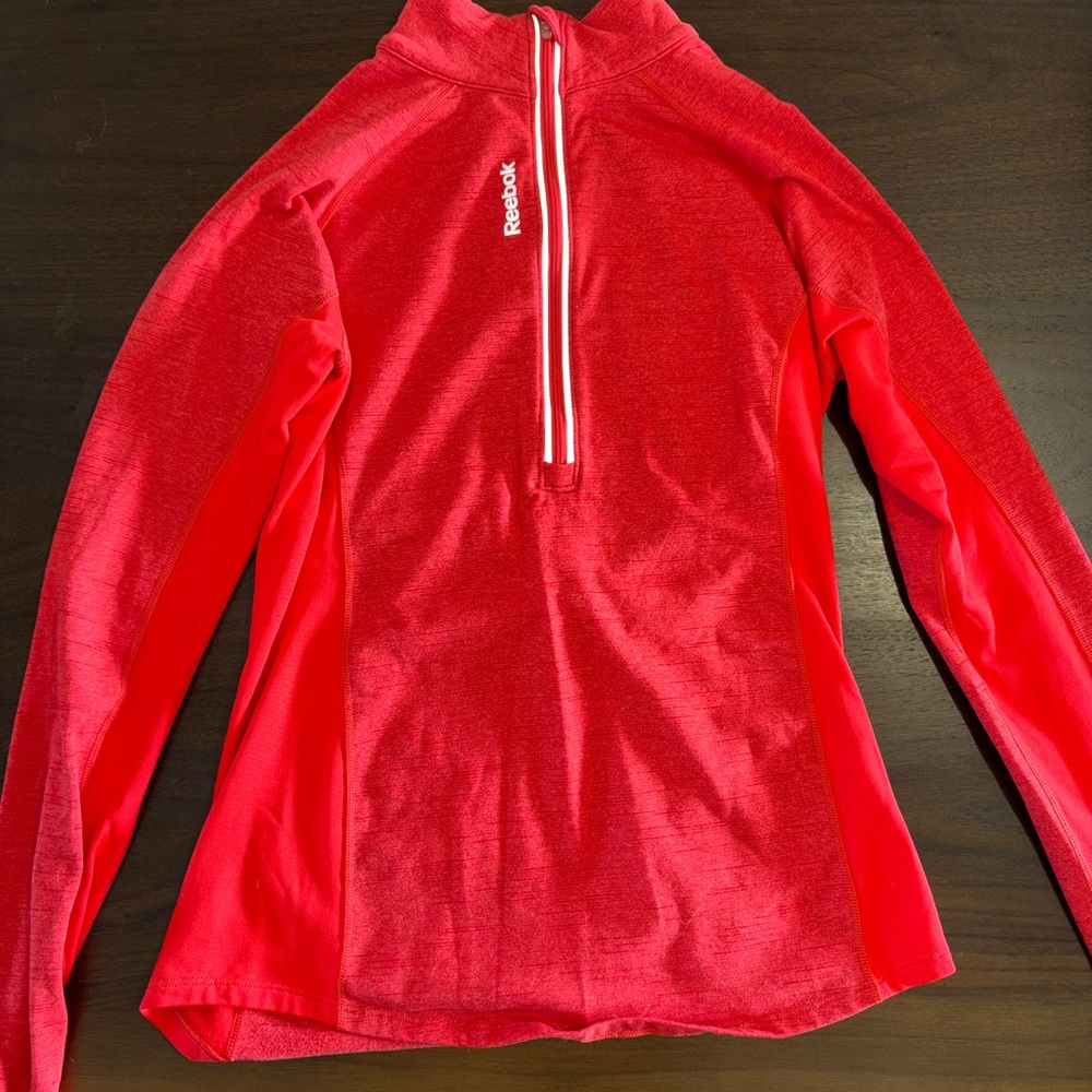 Reebok Red Quarter-Zip Pullover